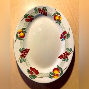 Fruit Pattern Oval Platter garden trellis by citation platter